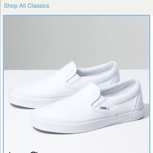 White Slip on Vans